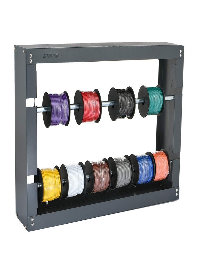 AdirPro Wire Spool Rack - Superior Strength Wire/Cable Dispenser - Conduit Display & Storage for Electrical Industrial & Retail Use (2 Rods, Grey) - Image 1